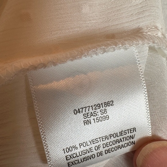 Simply Styled By Sears Sheer white Blouse - Picture 4 of 4